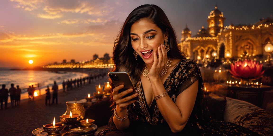 Mobile user playing online rummy game on smartphone in India